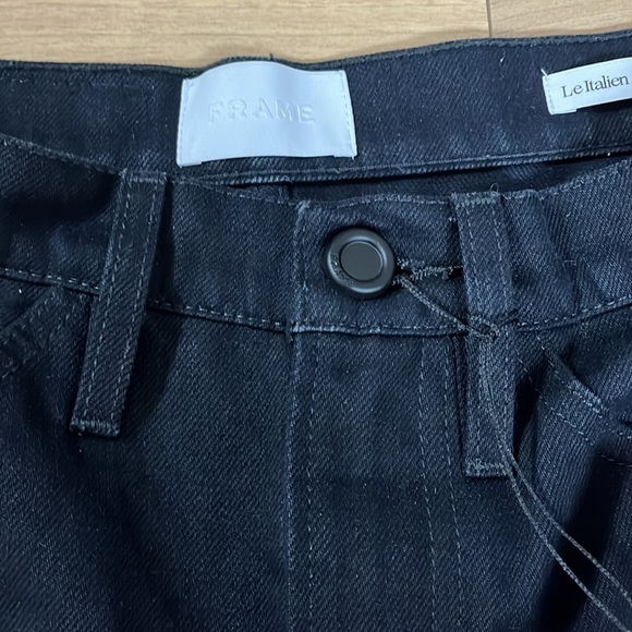 Frame Le Italien True Straight Jeans Black Noir - Picture 4 of 6